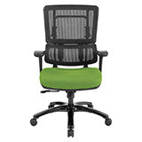 Vertical Black Mesh Back Chair with Shiny Black Base 1